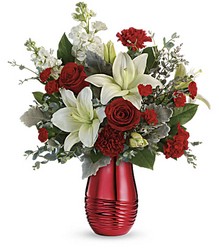 Radiantly Rouge Bouquet Flower Power, Florist Davenport FL